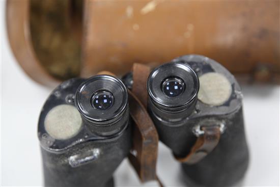 A pair of WWII REL 7 x 50 binoculars,